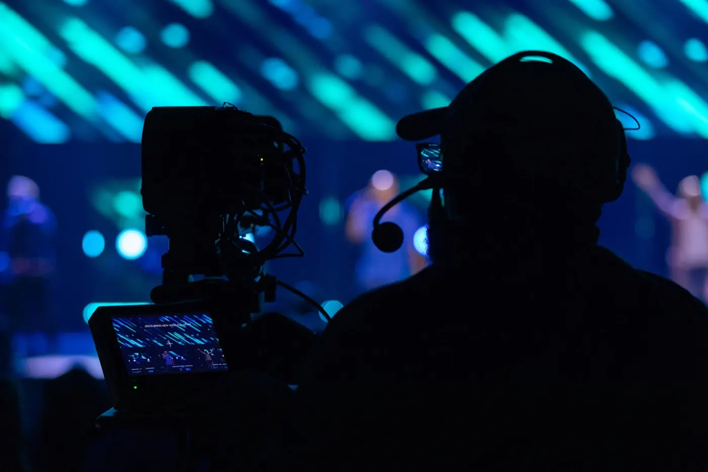 Creative production setup for an event